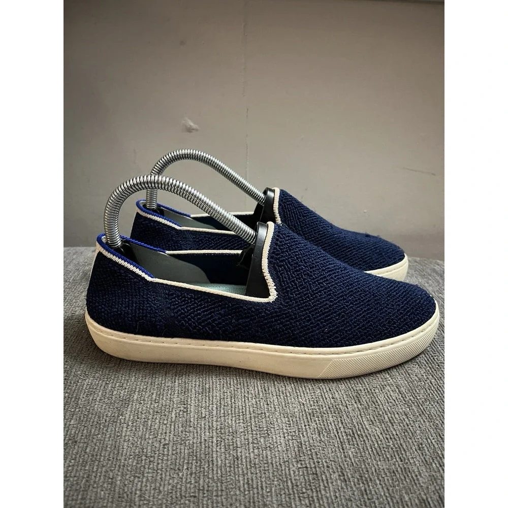 Rothy's The Slip On Terry‎ Sapphire Fabric Low Top Loafers Sneakers Shoes Sz 7.5